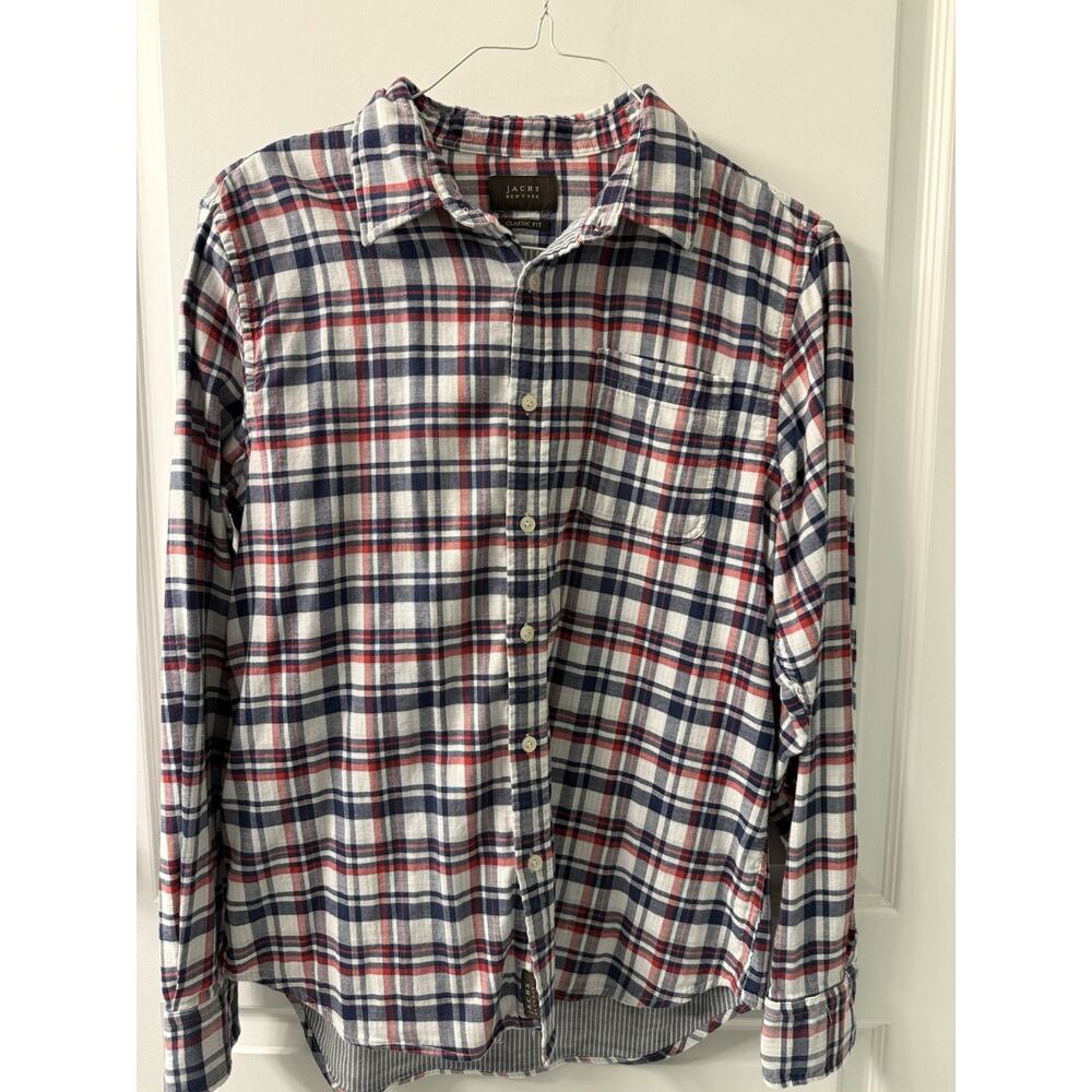 Jachs New York Men's Long Sleeve Button Down Red White Blue 4th Of July Size Med